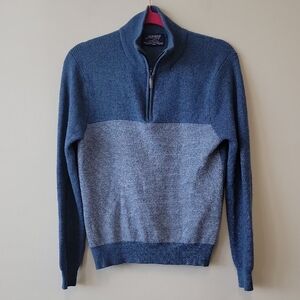Jeremy Argyle NYC Merino Wool 1/4 Zip Sweater Blue Men’s M